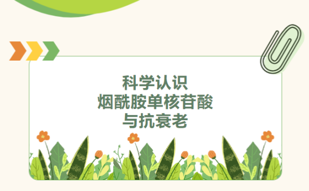 合理用药 | 科学认识烟酰胺单核苷酸与抗衰老